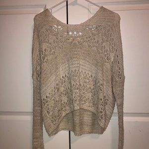 Hollister Crocheted Long Sleeve Top